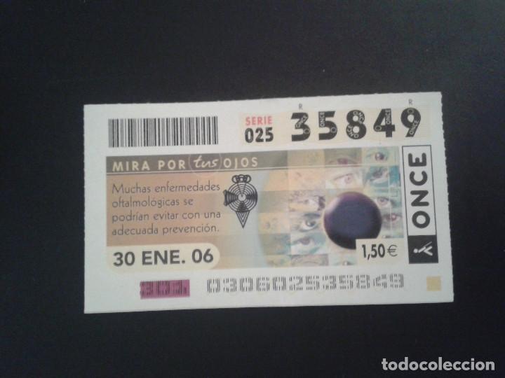 Billets ONCE: CUPON DE LA ONCE. 30/01/2006