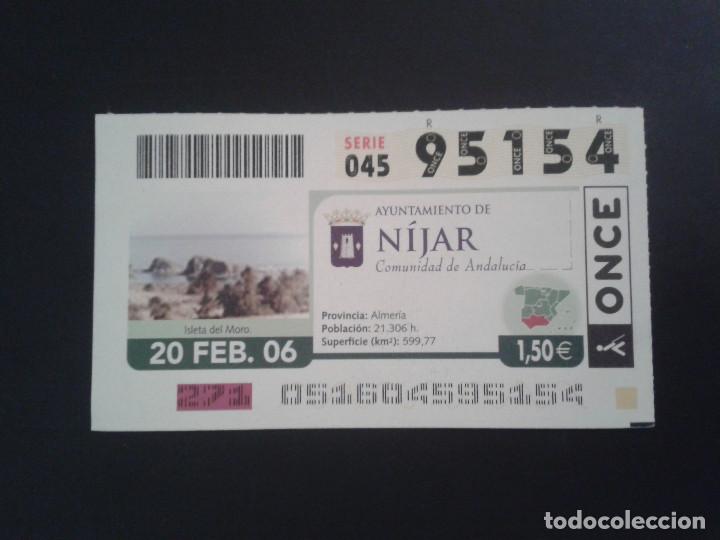 Bilhetes ONCE: CUPON DE LA ONCE. 20/02/2006