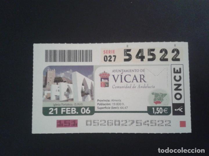 Bilhetes ONCE: CUPON DE LA ONCE. 21/02/2006