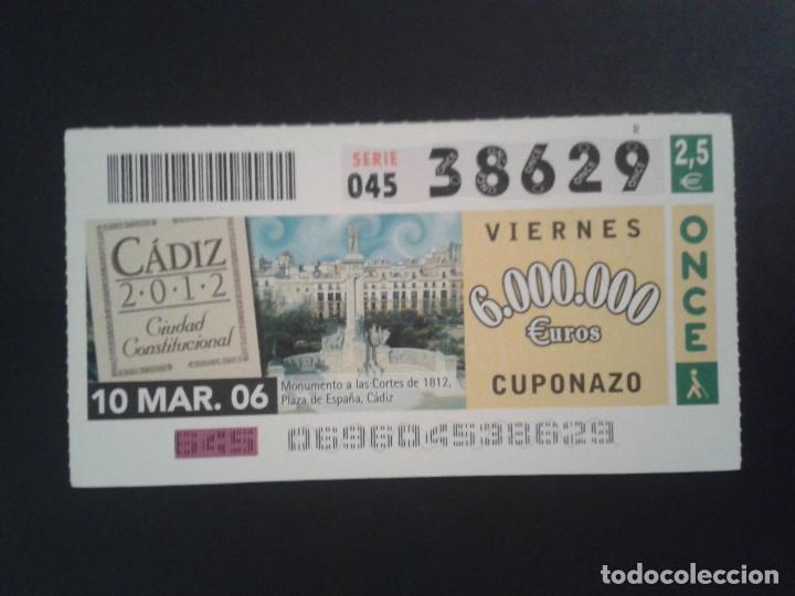 Coupon ONCE: CUPON DE LA ONCE. 10/03/2006