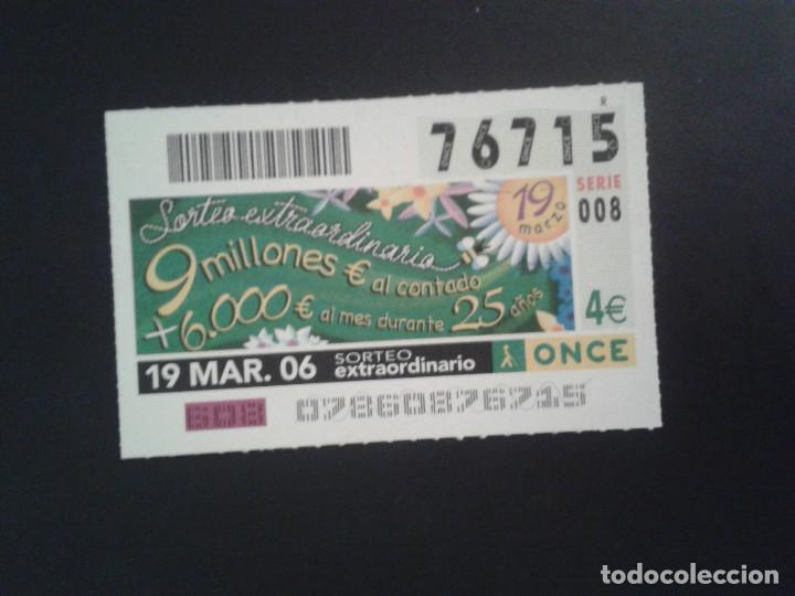 ONCE Coupons: CUPON DE LA ONCE. 19/03/2006