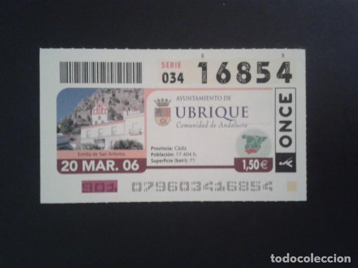 Billets ONCE: CUPON DE LA ONCE. 20/03/2006