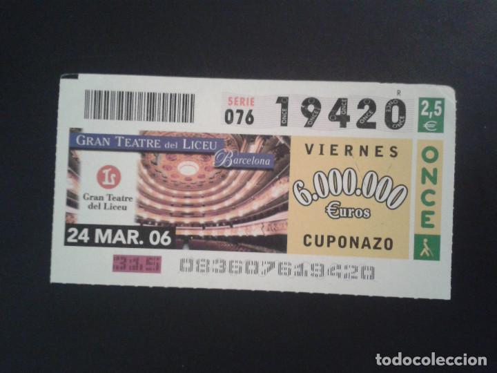 Bilhetes ONCE: CUPON DE LA ONCE. 24/03/2006