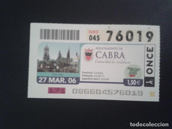 ONCE Coupons: CUPON DE LA ONCE. 27/03/2006