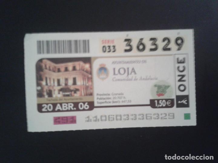 Billets ONCE: CUPON DE LA ONCE. 20/04/2006