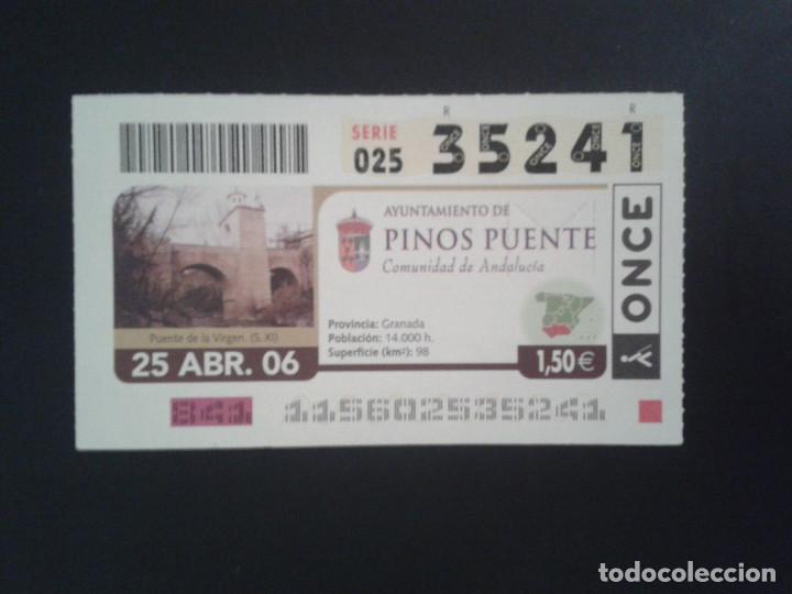 Bilhetes ONCE: CUPON DE LA ONCE. 25/04/2006