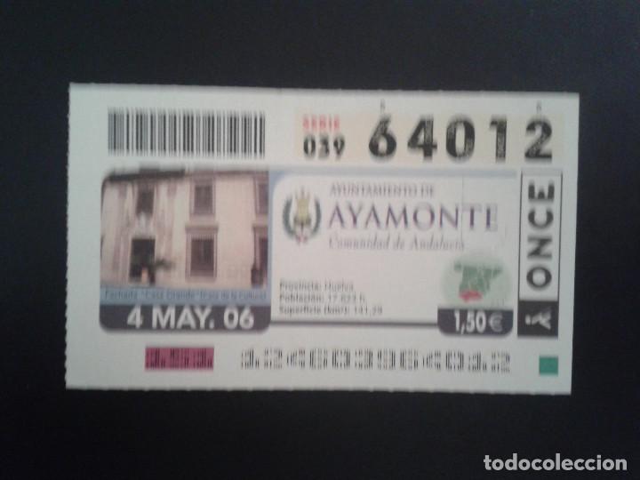 Bilhetes ONCE: CUPON DE LA ONCE. 04/05/2006