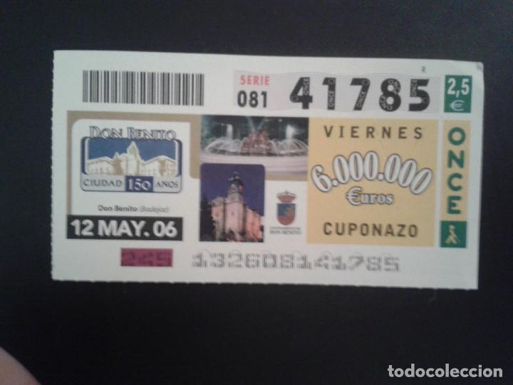 Bilhetes ONCE: CUPON DE LA ONCE. 12/05/2006