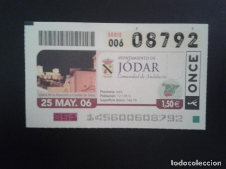 Bilhetes ONCE: CUPON DE LA ONCE. 25/05/2006