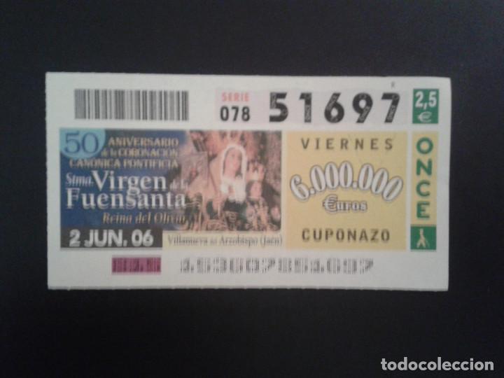 Billets ONCE: CUPON DE LA ONCE. 02/06/2006