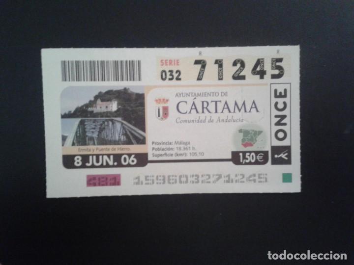 Bilhetes ONCE: CUPON DE LA ONCE. 08/06/2006