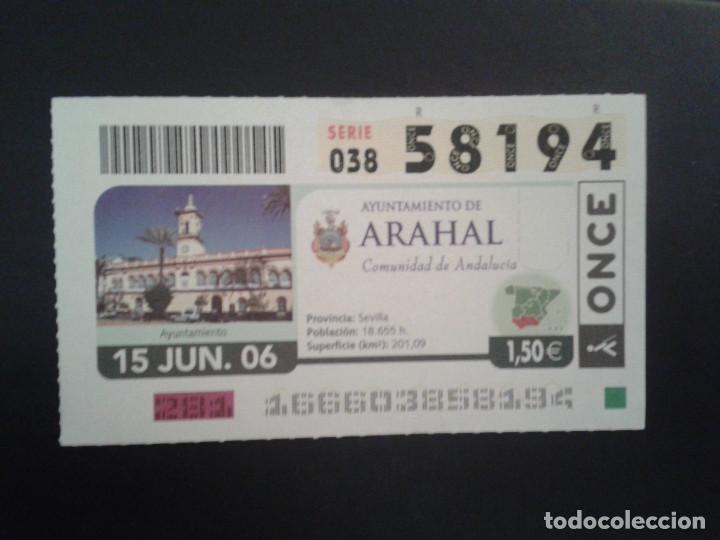 Bilhetes ONCE: CUPON DE LA ONCE. 15/06/2006