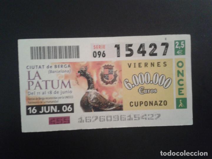 Billets ONCE: CUPON DE LA ONCE. 16/06/2006