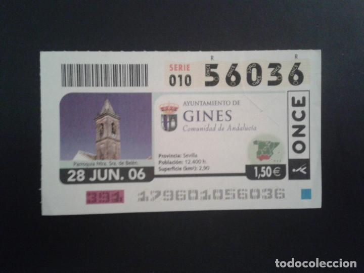 Billets ONCE: CUPON DE LA ONCE. 28/06/2006