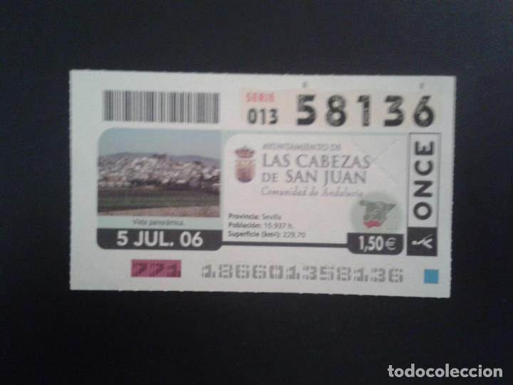 Billets ONCE: CUPON DE LA ONCE. 05/07/2006