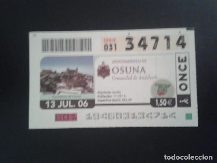 Billets ONCE: CUPON DE LA ONCE. 13/07/2006