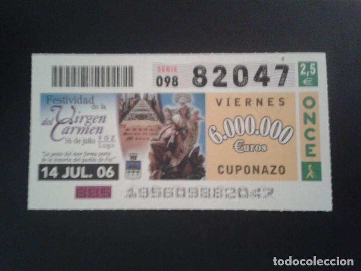 ONCE Coupons: CUPON DE LA ONCE. 14/07/2006