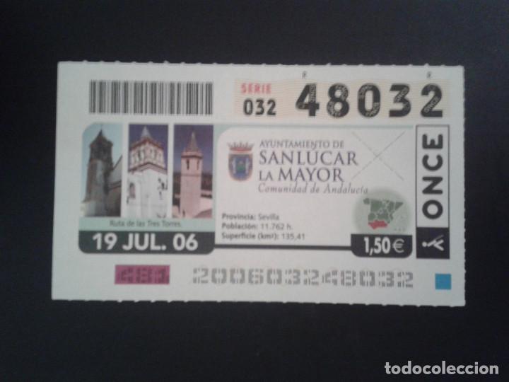 Coupon ONCE: CUPON DE LA ONCE. 19/07/2006