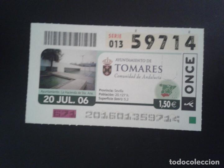 Billets ONCE: CUPON DE LA ONCE. 20/07/2006