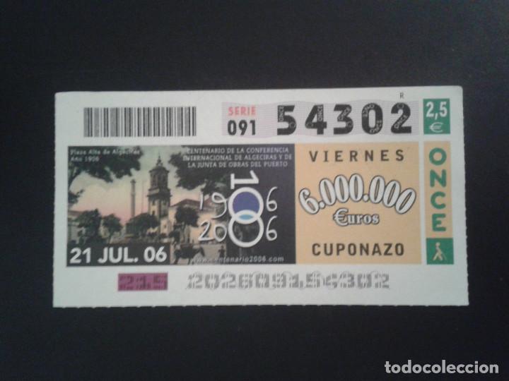 Coupon ONCE: CUPON DE LA ONCE. 21/07/2006