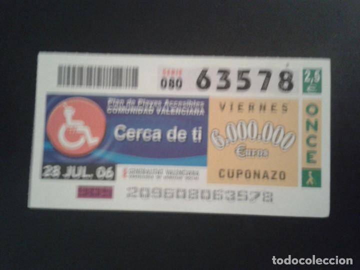 Billets ONCE: CUPON DE LA ONCE. 28/07/2006