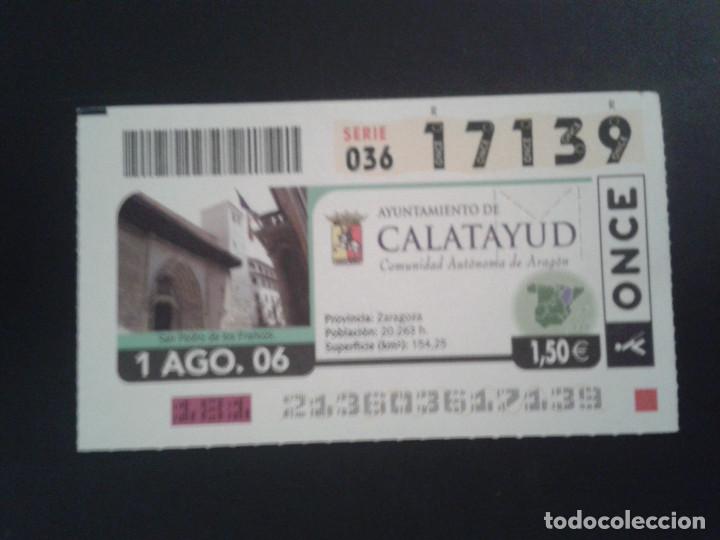 Bilhetes ONCE: CUPON DE LA ONCE. 01/08/2006