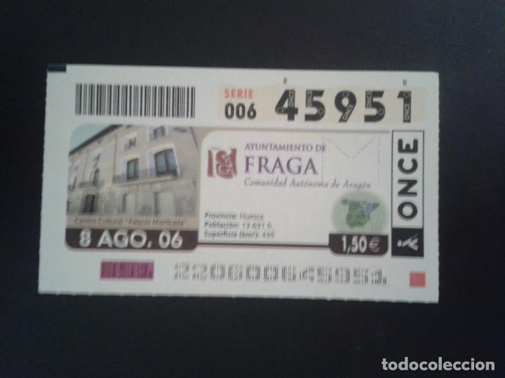 Billets ONCE: CUPON DE LA ONCE. 08/08/2006