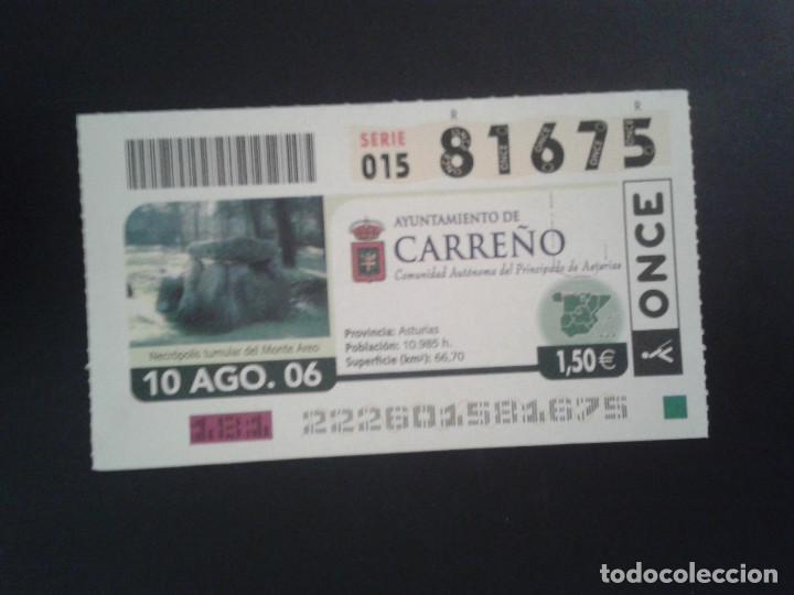 Bilhetes ONCE: CUPON DE LA ONCE. 10/08/2006