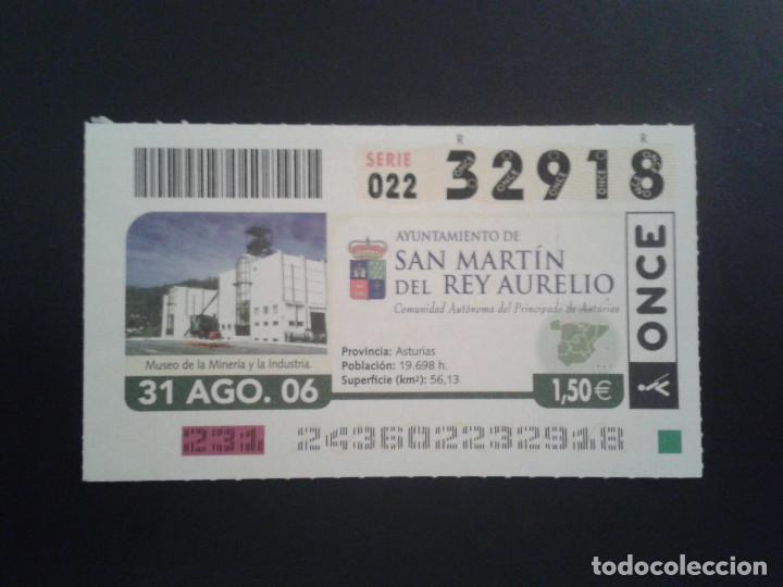 Billets ONCE: CUPON DE LA ONCE. 31/08/2006