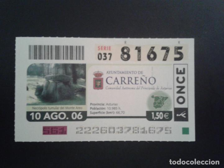 Billets ONCE: CUPON DE LA ONCE. 10/08/2006