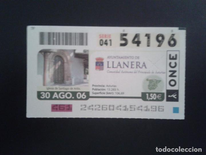 Billets ONCE: CUPON DE LA ONCE. 30/08/2006