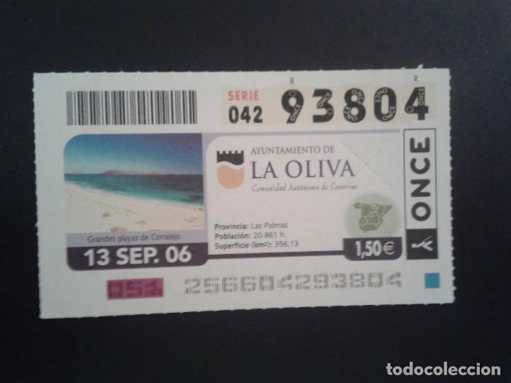 Billets ONCE: CUPON DE LA ONCE. 13/09/2006