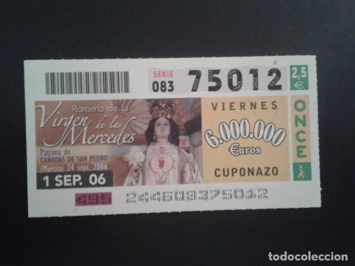 Coupon ONCE: CUPON DE LA ONCE. 01/09/2006
