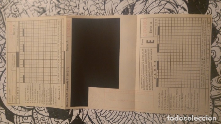 Cupones ONCE: Boleto de quiniela de 1973 - Foto 2