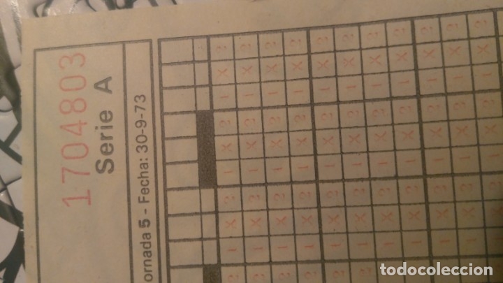 Cupones ONCE: Boleto de quiniela de 1973 - Foto 4