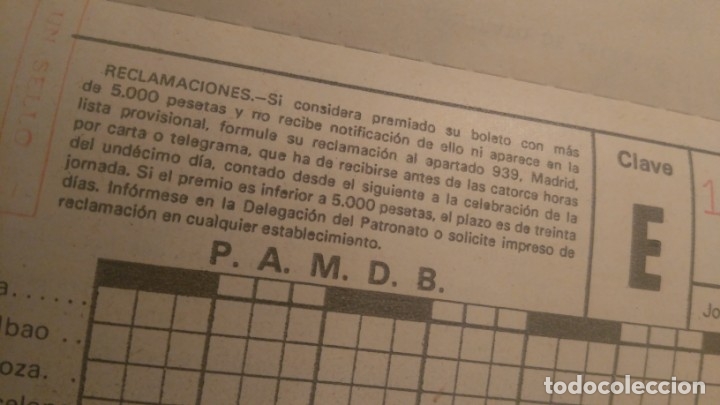 Cupones ONCE: Boleto de quiniela de 1973 - Foto 5