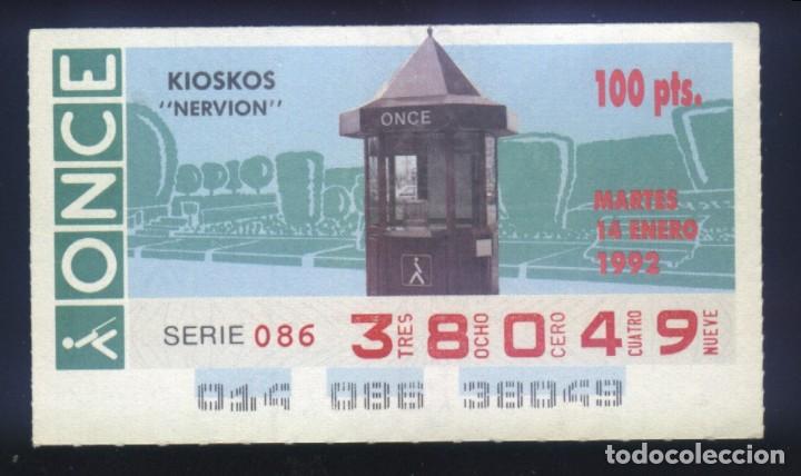 Coupon ONCE: A-8087- CUP&Oacute;N ONCE. 14 ENERO 1993. KIOSKOS. NERVION.