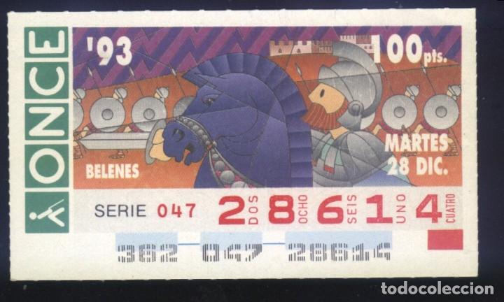Cupones ONCE: A-8189- CUP&Oacute;N ONCE. 28 DICIEMBRE 1993. BELENES.