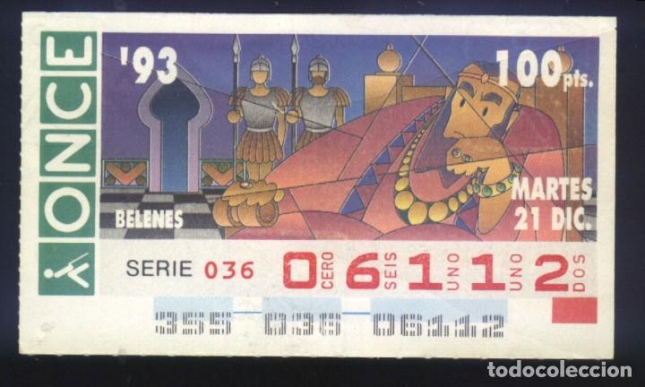 Cupones ONCE: A-8267- CUPON ONCE VIERNES 21 DICIEMBRE 1993. BELENES.