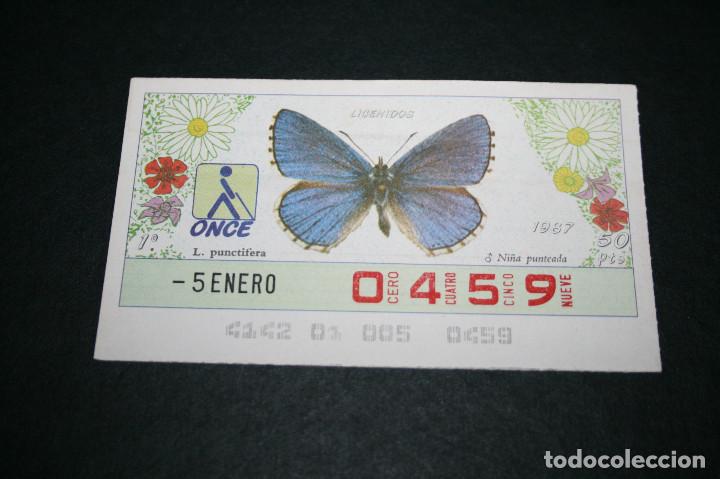 Billets ONCE: CUP&Oacute;N ONCE - 5 ENERO 1987 - LICENIDOS, NI&Ntilde;A PUNTEADA