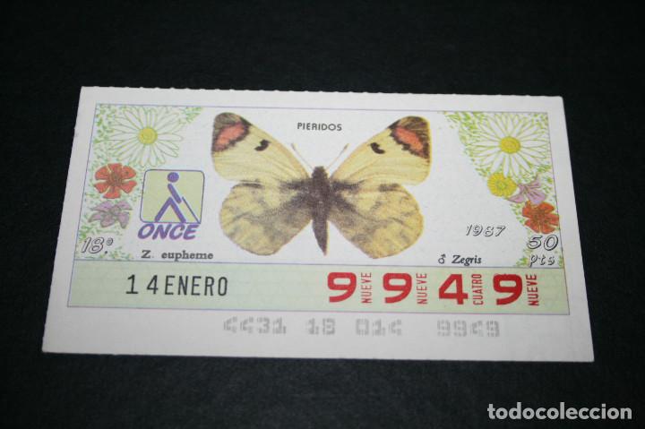 Billets ONCE: CUP&Oacute;N ONCE - 14 ENERO 1987 - PI&Eacute;RIDOS, ZEGRIS