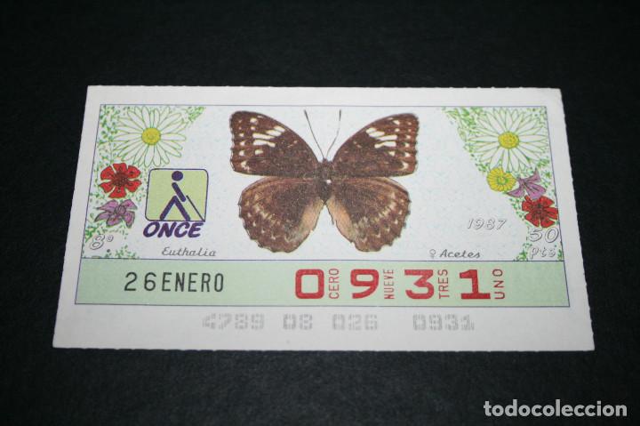 Cupones ONCE: CUP&Oacute;N ONCE - 26 ENERO 1987 - ACETES - Foto 1
