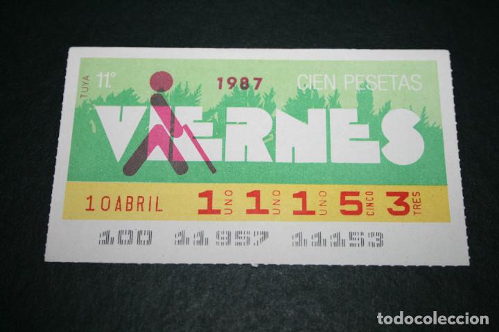 Cupones ONCE: CUP&Oacute;N ONCE - 10 ABRIL 1987 - TUYA - Foto 1
