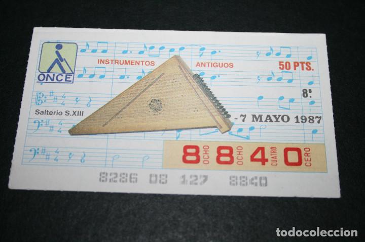 Billets ONCE: CUP&Oacute;N ONCE - 7 MAYO 1987 - INSTRUMENTOS ANTIGUOS, SALTERIO S. XIII