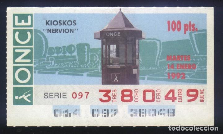 Cupones ONCE: A-8588- CUP&Oacute;N ONCE. 14 ENERO 1993. KIOSKOS. NERVION.