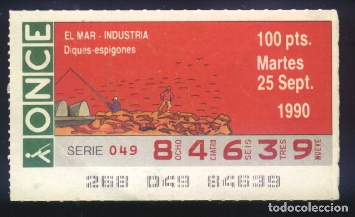 Cupones ONCE: A-8657- CUP&Oacute;N ONCE. 25 SEPTIEMBRE 1990. DIQUES ESPIGONES.
