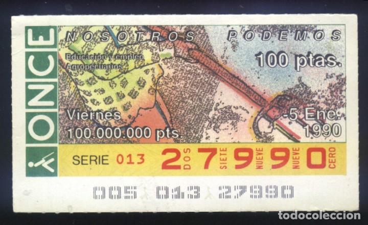 Cupones ONCE: A-8658- CUP&Oacute;N ONCE. 5 ENERO 1990. AGROPECUARIOS.