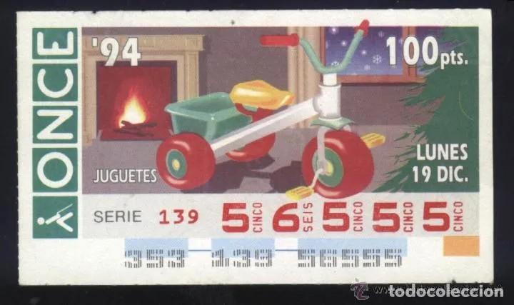 Cupones ONCE: A-8660- CUPON ONCE 19 DICIEMBRE 1994. JUGUETES.