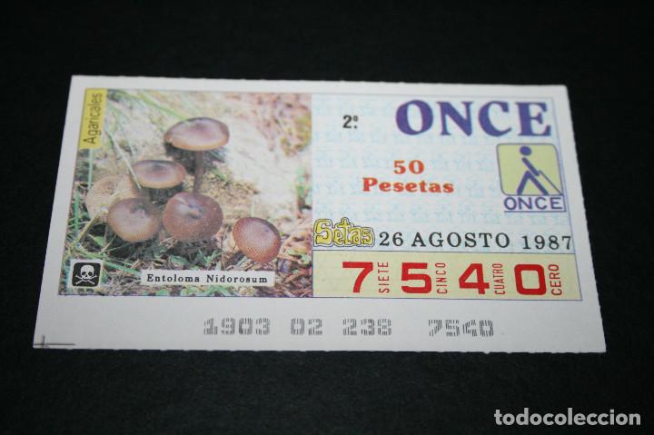 Coupon ONCE: CUP&Oacute;N ONCE - 26 AGOSTO 1987 - AGARICALES, ENTOLOMA NIDOROSUM