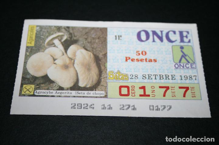 Billets ONCE: CUP&Oacute;N ONCE - 28 SEPTIEMBRE 1987 - AGARICALES, AGROCYBE AEGERITA (SETA DE CHOPO)